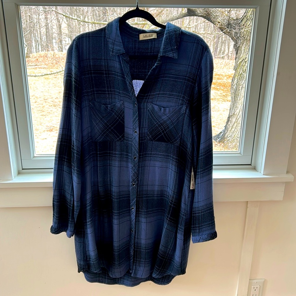 Light flannel shirt dress never worn